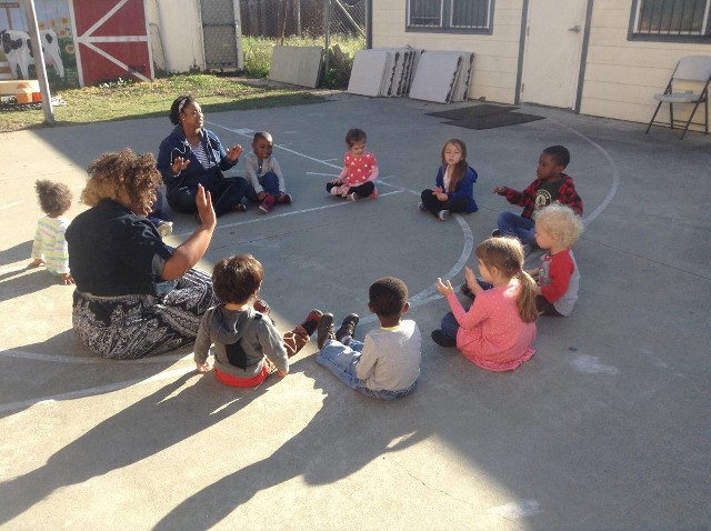 Kids Circle In Playground